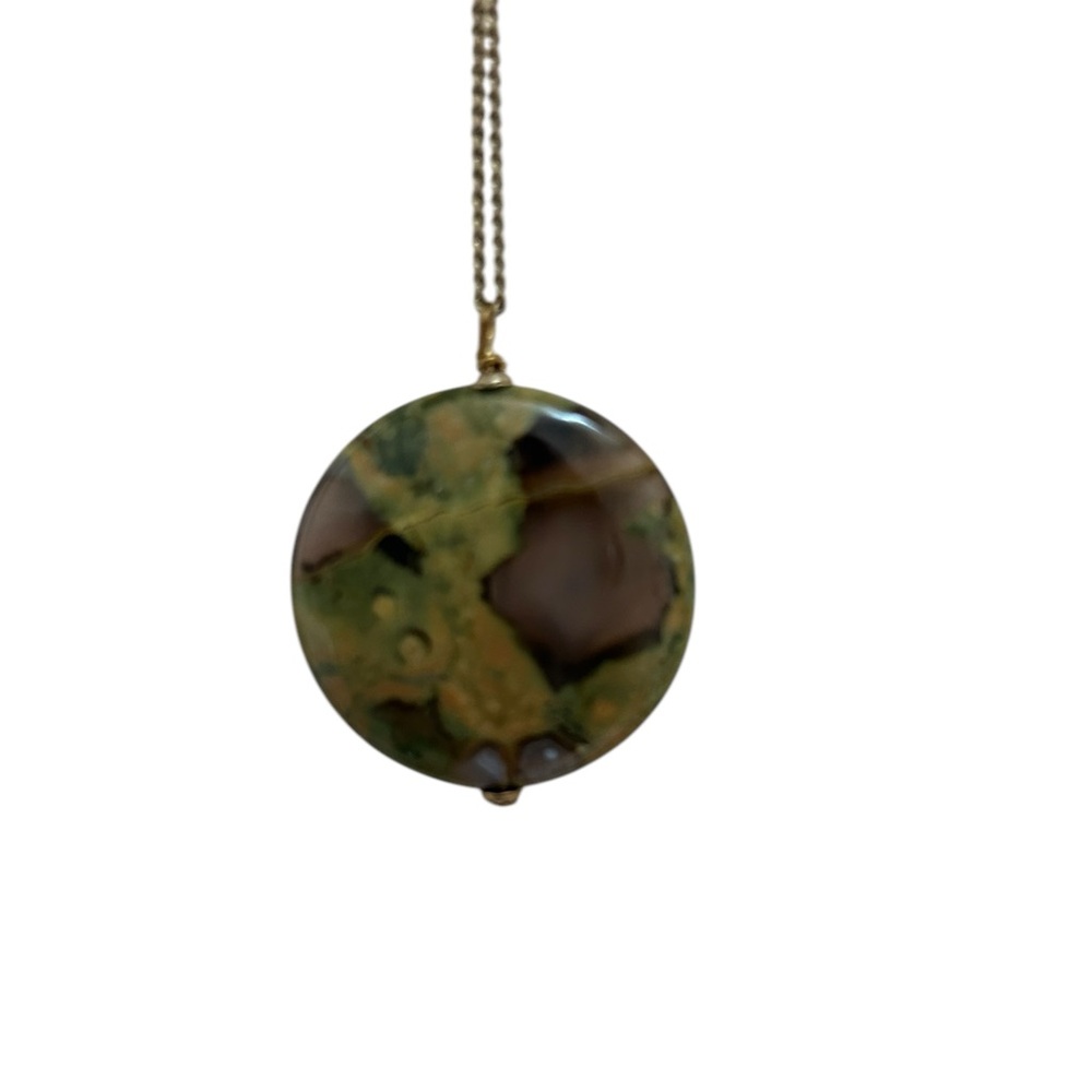 Vintage Michal Golan Dangle Necklace with Beautiful Stone ~ Authentic